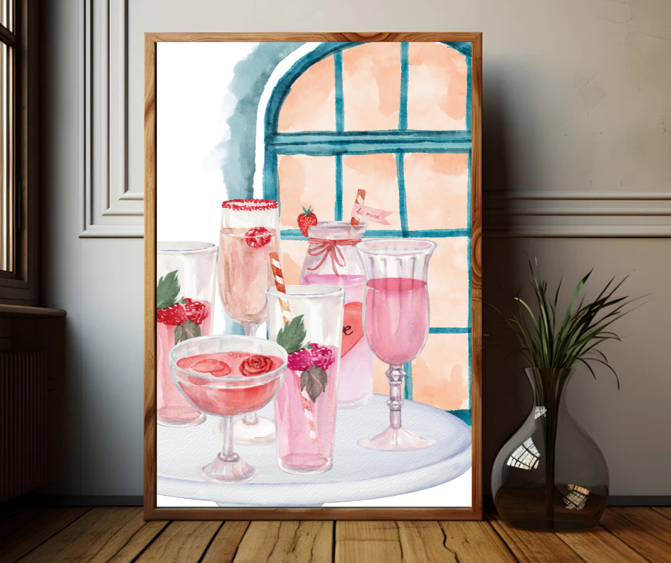 Cheers Art Print,< Classic Cocktail Wall Art – Printable Bar Decor for Home & Lounge,Cheers! Digital Wall Art – Stylish Bar & Restaurant Print